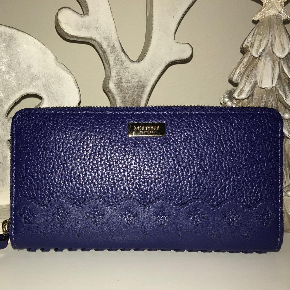 Take 40% Off Kate Spade ♠️ Blue Neda Wallet NWTs